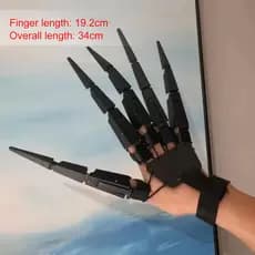 Garra Dedos Prop Cosplay Assustador Falso Articulado Mão Decoração Esqueleto Realista Fantasma Halloween Masquerade Fest