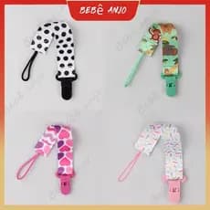 Prendedor De Chupeta De Bebê Com Corrente / Clipe / Suporte Para Chupeta Com Estampa De Desenho Para Crianças