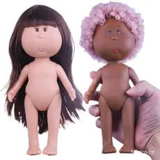 Boneca Batata Espanhola 24cm Sem Roupas Silicone Lavável Articulada Brinquedo Infantil para Menina