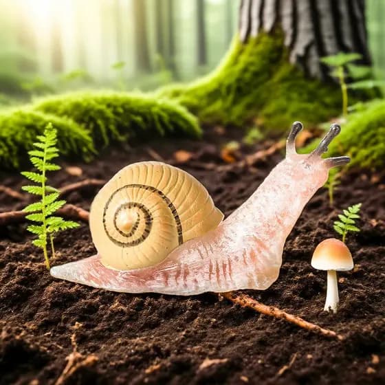 Modelo de Ciclo de Crescimento de Caracóis Animais Selvagens Figuras de Ação Miniatura PVC Brinquedos Educativos Fofos p