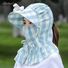 Chapéu Feminino De Ventilador Para Guarda-Sol De Primavera E Verão , Proteção Solar Ao Ar Livre , À Prova De Vento , Car