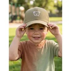 BONÉ INFANTIL 100% ALGODÃO - BORDADO  URSINHO - 2 A 5 ANOS