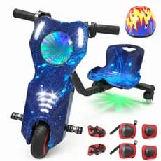 Triciclo Eletrico Infantil Drift 6.5" ，350w Velocidades,  Ótimo Presente de Aniversário， capacete e joelheiras in