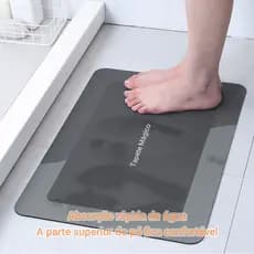 Kit com 2 Tapete de banheiro antiderrapante, absorvente,Absorção Rápida, Antiderrapante, Macio e Seguro, Ideal para Banh