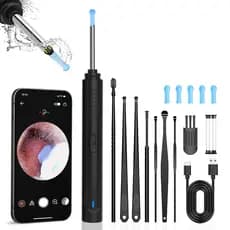 Removedor de Cera de Ouvido，Limpador de Ouvido Otoscópio Wireless com Câmera HD