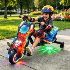 Triciclo Elétrico Drift Motorizado 350w Adulto/Infantil 6.5"  Polegadas 3 Velocidades Bluetooth Led,Suporta até 85 kg
