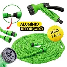 Mangueira Mágica Flexível Retrátil, Chega a 7,62 Metros Cheia de Água