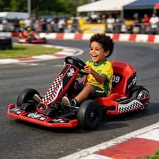 Kart Elétrico Infantil suporta carga máxima até 85kg Conexão Bluetooth Kart com 3 velocidades reguláveis 350W