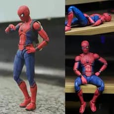 15cm Marvel Os Vingadores De Volta Às Aulas Temporada Homem-Aranha Carry Schoolbag SHF Movbilidade Conjunta PVC Action F