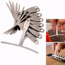 9 Pçs Medidor De Raio De Guitarra Em Forma De T Régua Fingerboard Medida Luthier Ferramenta Pescoço Trastes Arco Ajuste