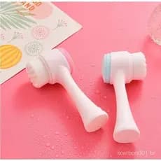 KIT 12 PCS Escova Limpeza Facial 2 Em 1 Aparelho Massagem Esponja Cerdas Macias Dupla Face Escova De Limpeza De Cravos