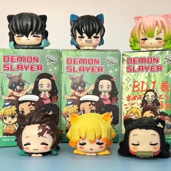 Anime Demon Slayer Action Figure Kamado Tanjirou Nezuko Zenitsu Figura De Ação Amigos Presentes