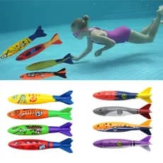 4pcs Mini Jogo de Mergulho Subaquático Brinquedo de Foguete Torpedo Treinamento de Verão