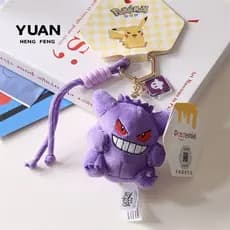 Bonecos de Pelúcia Gengar Genuínos, Dois Bonecos de Desenho Animado, Criativos e Personalizados, Chaveiro, Acessórios pa