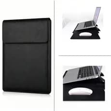 Bolsa de Couro para Notebook 13 e 16 pol, para M2/M3,Resistente à Água e Desgaste, Suporte Integrado, Postura Ergonômica