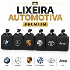 Lixeira Automotiva Premium Personalizada Logo Carro BMW Mercedes Jeep Toyota Volkswagen Porsche