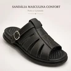 Sandália Masculina Anatômica Confortável Ajustável Leve Antiderrapante Dia a Dia