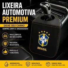Lixeira Automotiva Carro Brasil Organizador Porta Lixo Universal Impermeável