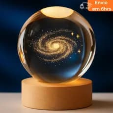 Luminária de Mesa para quarto Luminaria Decorativa Aconchegante Bola de Cristal Decoração Globo Terrestre  Luxo