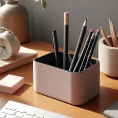 Porta Canetas Organizador de Mesa Minimalista Premium Multiuso para Escritório e Estudo