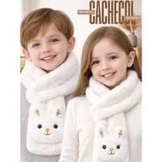 Cachecol Infantil Unissex Inverno Quentinho Pelucia Fofo