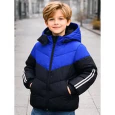 Jaqueta Bobojaco Infantil Peluciada Casaco Inverno Quente Puffer Menino Jaqueta Grossa Forrada Juvenil