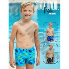 Sunga Infantil Box Boxer Juvenil Menino Praia Piscina