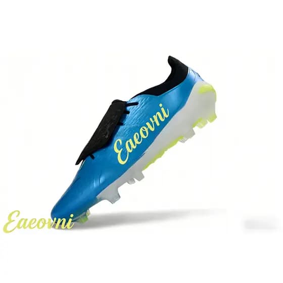 032304 Eaeovni Homens Couro Campo Chuteiras FG Mulheres Botas De Futebol Esportes Língua