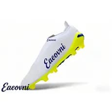 032332 Eaeovni Homens Couro Campo Chuteiras FG Mulheres Botas De Futebol Esportes Laceless