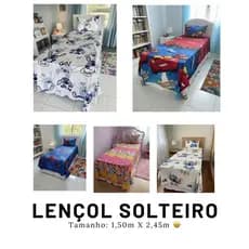 Jogo Lençol Infantil Solteiro – Toque de Algodão, Macio e Confortável 1,50 x 2,45