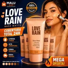 Base Love Rain Matte 30ml Alta Cobertura 24h À Prova D'Água Longa Duração 6 Tons Base Líquida Facial Base Textura Leve