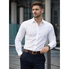 Camisa Manga Longa Microfibra Slim Fit Gola Italiana