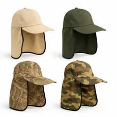 Bone Com Protetor De Nuca Proteção Solar Camuflado Para Pescador Camping Acampar