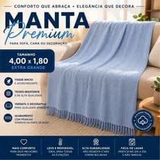 Manta para Sofá Gigante 4,00 x 180M  – Proteção, Decoração e Conforto Tipo Capa De Sofá Luxo