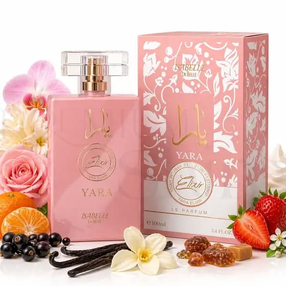 Perfume Árabe Yara Elixir Isabelle La Belle 100ml – Oriental Baunilha, Doce e Envolvente