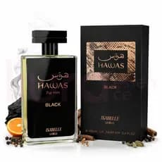 Perfume Árabe Hawas Black Isabelle La Belle 100ml – Aromático Frutado, Intenso e Marcante