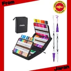 Caneta Marcadora Artística Ohuhu com Ponta Dupla em Pincel Extra Fina [Direct from Japan]