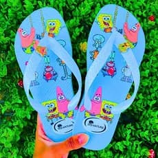Chinelo Feminino Estampa Monograma Luxo Ratinha Famosa - Queima De Estoque! - Queima De Estoque!