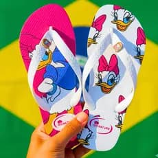 Chinelo Feminino Olho Grego Proteção Boa Sorte Hamsá Azul Promo