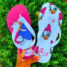 Chinelo Feminino Estampa Vaquinha Cow Print Rosa Fofo Kawaii Promo