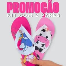 Kit 2 Pares Chinelo Feminino Isis Nature - Kit Fechado