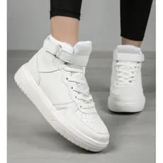 Bota Casual Promoção Branco/Preto 26 ao 43 Unissex Adulto e Infantil Promoção Cano Alto Botinha