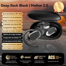 Fone de Ouvido Bluetooth 5.4 Sem Fio Esportivo Antitranspirante I Com Microfone I Bateria de Longa Duração