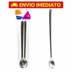 Colher Bailarina Inox 30,8cm Profissional Bartender Drinks Coquetéis Milkshake Copo Alto Envio Imediato