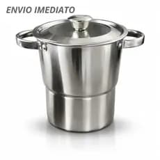Panela a Vapor Cuscuzeira Aço Inox Para Cuscuz Nordestino Resistente Reforçada Cuscuzeiro Inquebrável