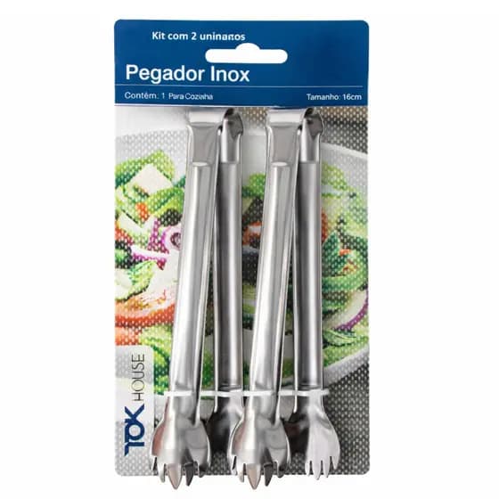 Kit 2 Pegadores Inox 18cm Multiuso Para Gelo e Cozinha – Alta Durabilidade Envio Imediato