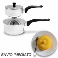Cuscuzeira Inox Fogão de Indução Porção Individual Nordestino Cuscuzeiro de Caminhoneiro Peito de Moça 13cm 650ml