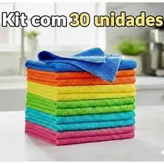 Kit Pano Microfibra Premium Limpeza Geral Carro Casa Multiuso 28x30cm Alta Absorção 5 10 15 20 30 Unidades