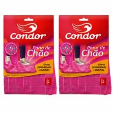 Pano de Chão Microfibra Grande 70x50cm Rosa – Kit 2 Unidades Alta Absorção Multiuso Condor