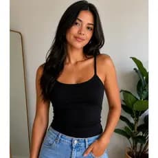 Regata Alça Fina Blusa Feminina Liso Tank Top Fitness